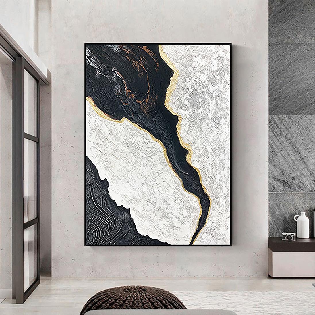 Black and White abstract 10 wall art minimalism Oil Paintings